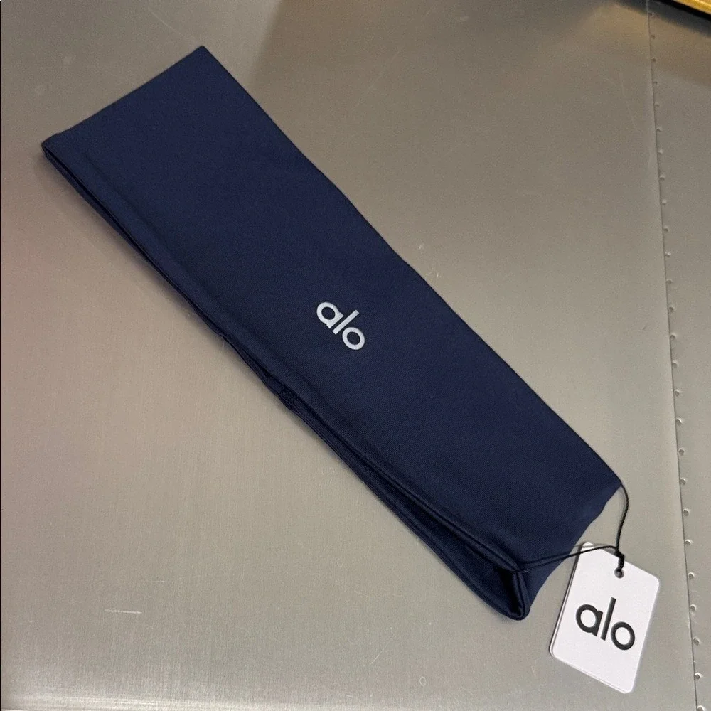 ALO Performance Conquer Headband‎ Navy NWT 🏃♀️💙